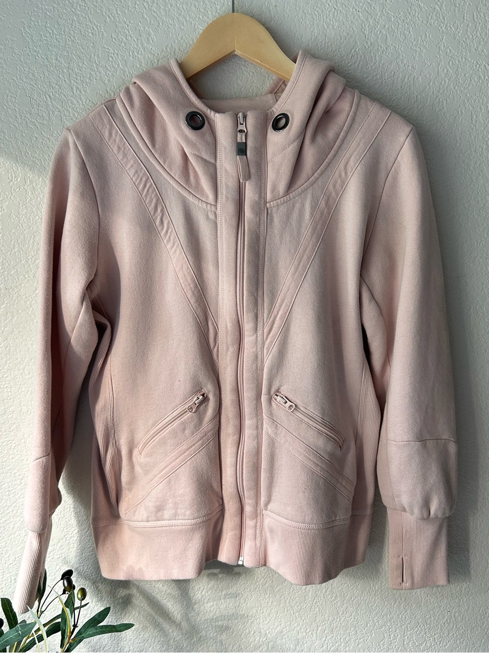 MPG Soft Pink Hooded Zip Sweatshirt